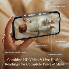 Owlet Dream Duo (Gen 3) - All-in-One Smart Baby Monitoring Bundle with Sock & 2K HD Cam